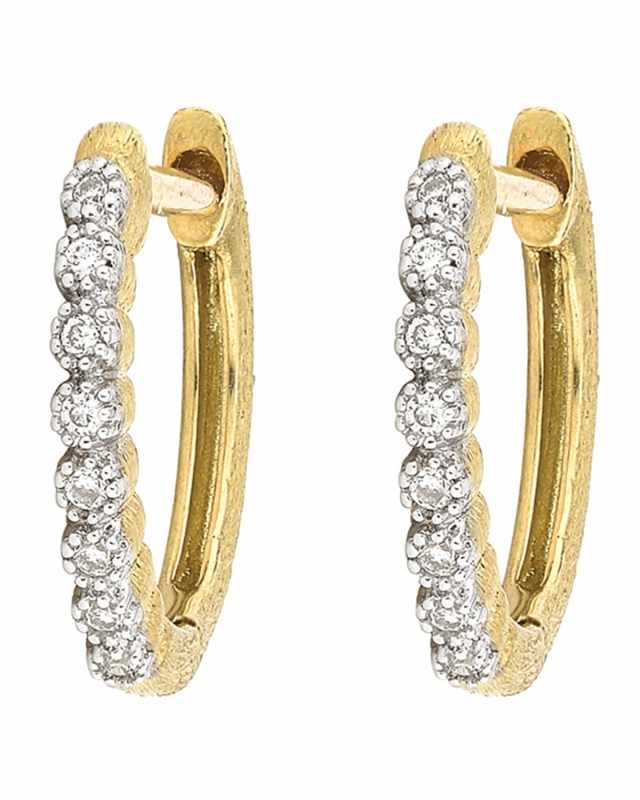 Delicate Provence Champagne Hoop Earrings, Gold